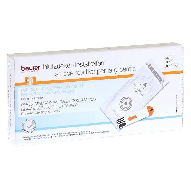 Beurer GL44/GL50 Blutzucker Teststreifen Einzeln in Folie