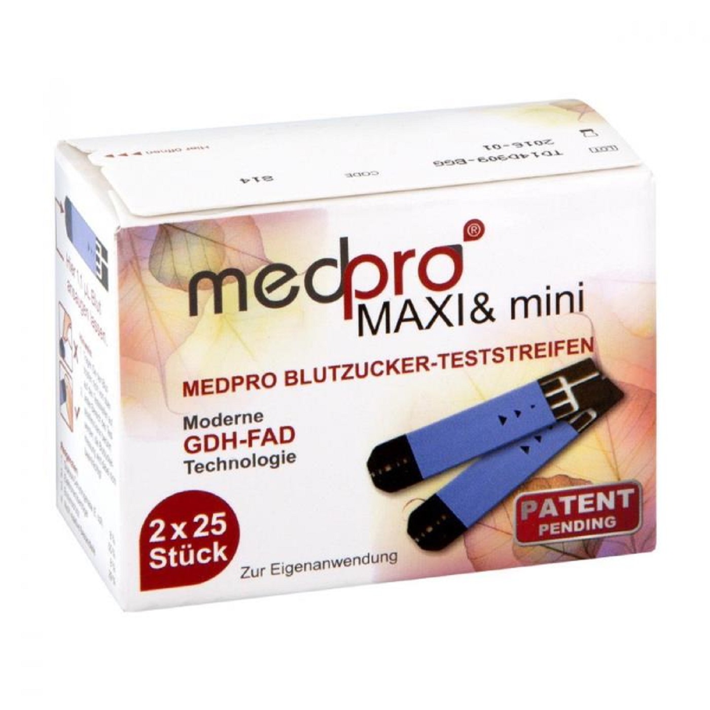 medpro® MAXI & mini Blutzucker-Teststreifen 2x25 Stück